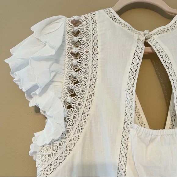 NWT Anthropologie Ruffled Lace Mini Dress - Picture 7 of 10